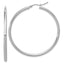 14k White Gold Polished 2.5mm Lightweight Tube Hoop Earrings