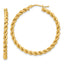 14K Polished Twist Hoop Earrings