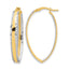 14K Yellow Gold Diamond-Cut Inside-Outside Hoop Earrings