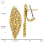14K Woven Omega Back Drop Earrings