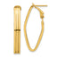 14K Polished Omega Back Hoop Earrings
