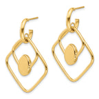 14K Polished Dangle Post Earrings