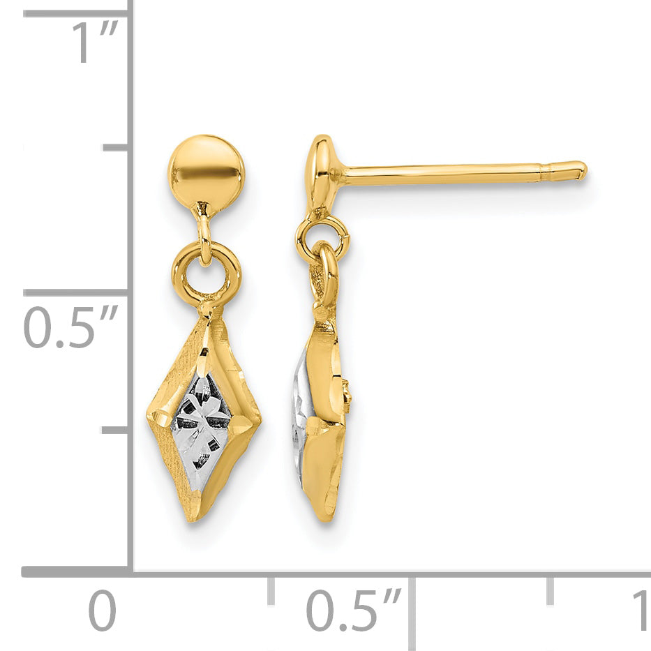 14K Yellow Gold Dangle Earrings