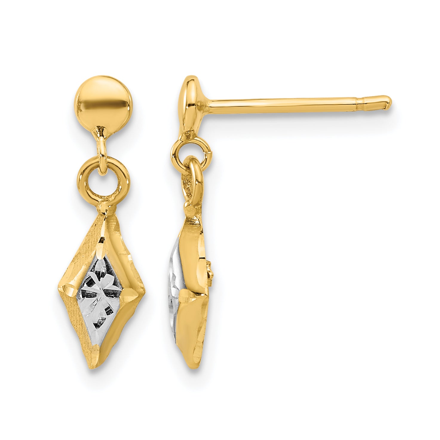 14K Yellow Gold Dangle Earrings
