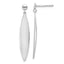 14K White Gold Polished Post Dangle Earrings