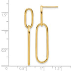14k Polished Post Drop Earrings