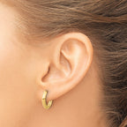 14K Polished Hinged Huggie Earrings
