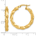 14K Polished Twisted Hoop Earrings