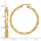 14K Polished Twisted Hoop Earrings