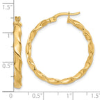 14K Polished Twisted Hoop Earrings