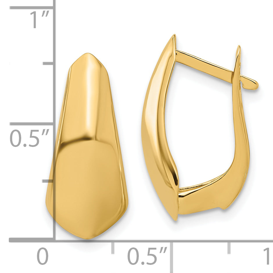 14K Polished Hoop Earrings