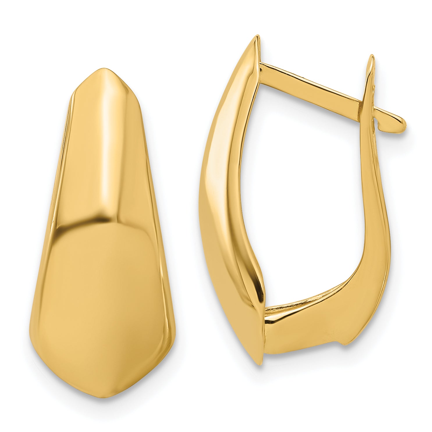 14K Polished Hoop Earrings Main image