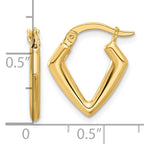 14K Polished Fancy Hoop Earrings