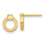 14K Polished Circle Post Earrings