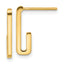 14K Polished J-Hoop Post Earrings