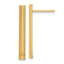 14K Polished and Textured Bar Post Earrings