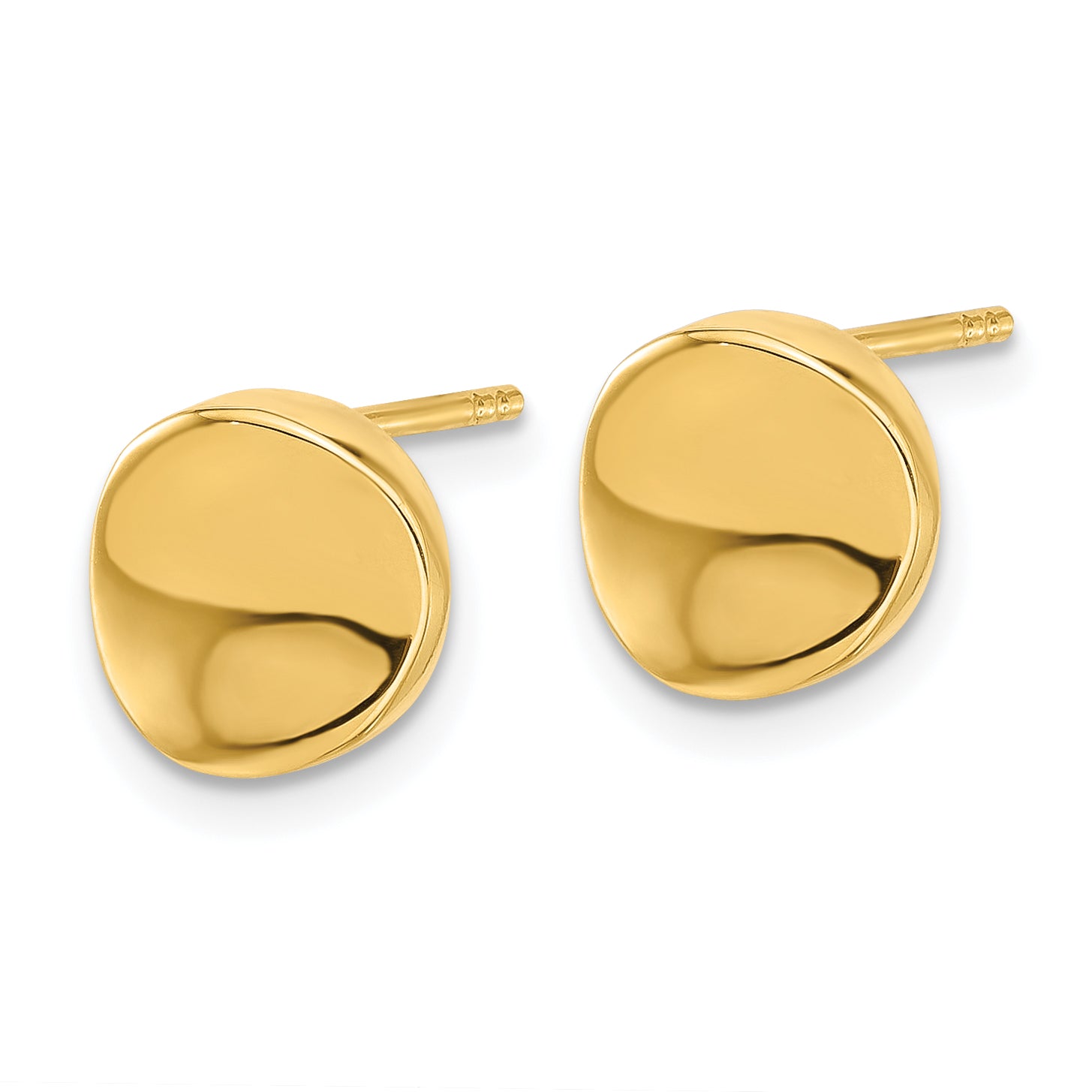 14K Polished Post Earrings Secondary image
