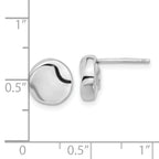 14K White Gold Polished Post Earrings
