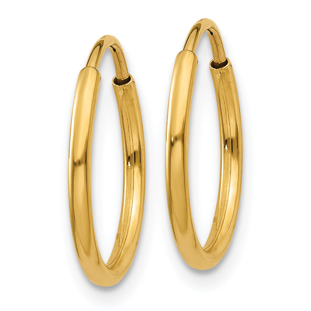 14k 1.00mm Endless Hoop Earring