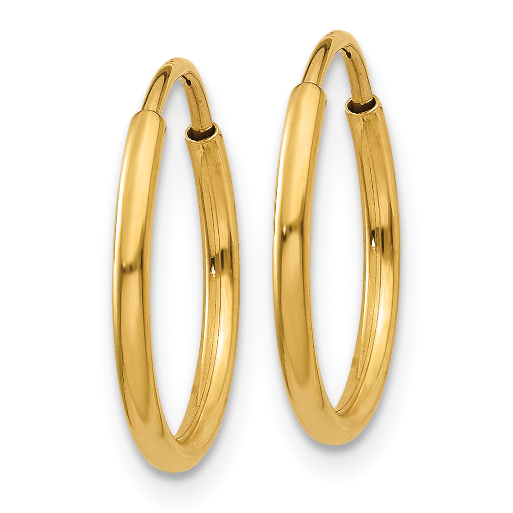 14k 1.00mm Endless Hoop Earring