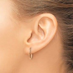 14k Rose Gold 1.00mm Polished Endless Hoop Earrings