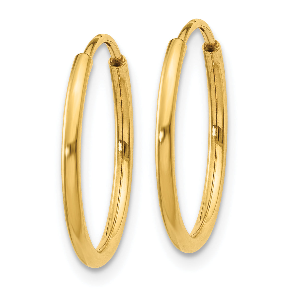14k 1.20mm Endless Hoop Earring Secondary image