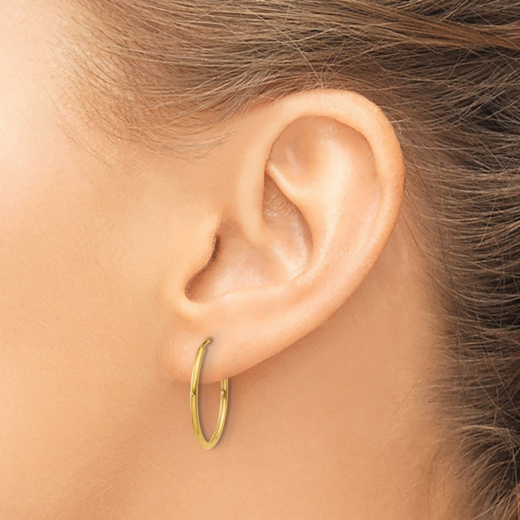 14k 1.00mm Endless Hoop Earring