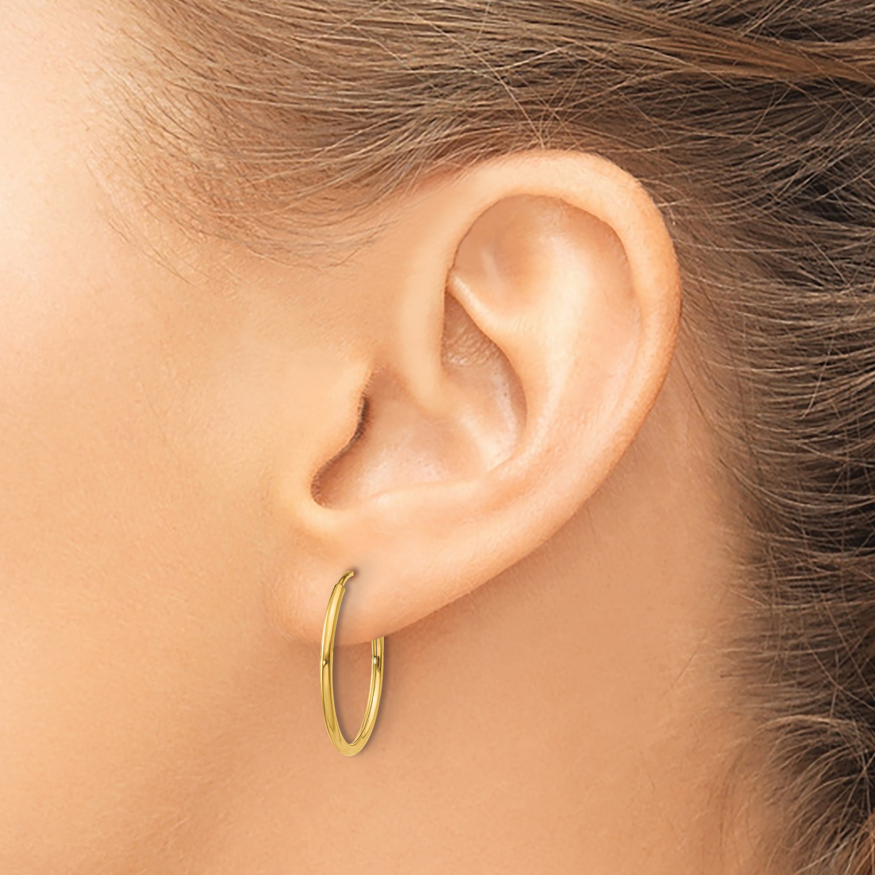 14k 1.00mm Endless Hoop Earring