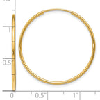 14k 1.00mm Endless Hoop Earring