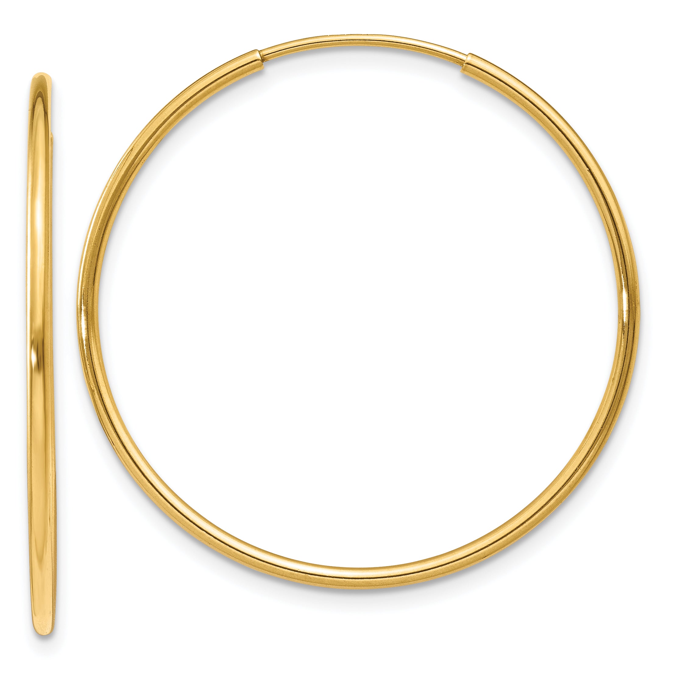 14k 1.00mm Endless Hoop Earring