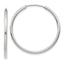 14k White Gold 1.00mm Polished Endless Tube Hoop Earrings