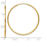 14k 1.00mm Endless Hoop Earring