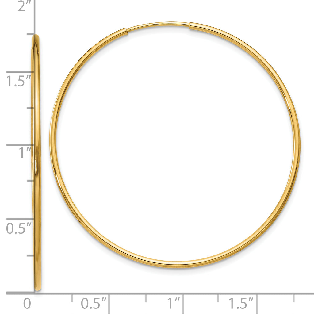 14k 1.00mm Endless Hoop Earring