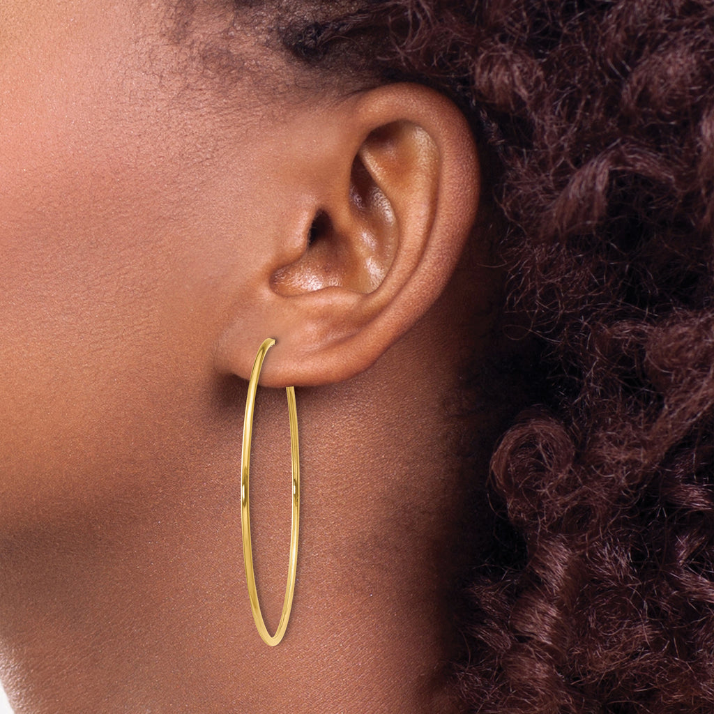 14k 1.00mm Endless Hoop Earring
