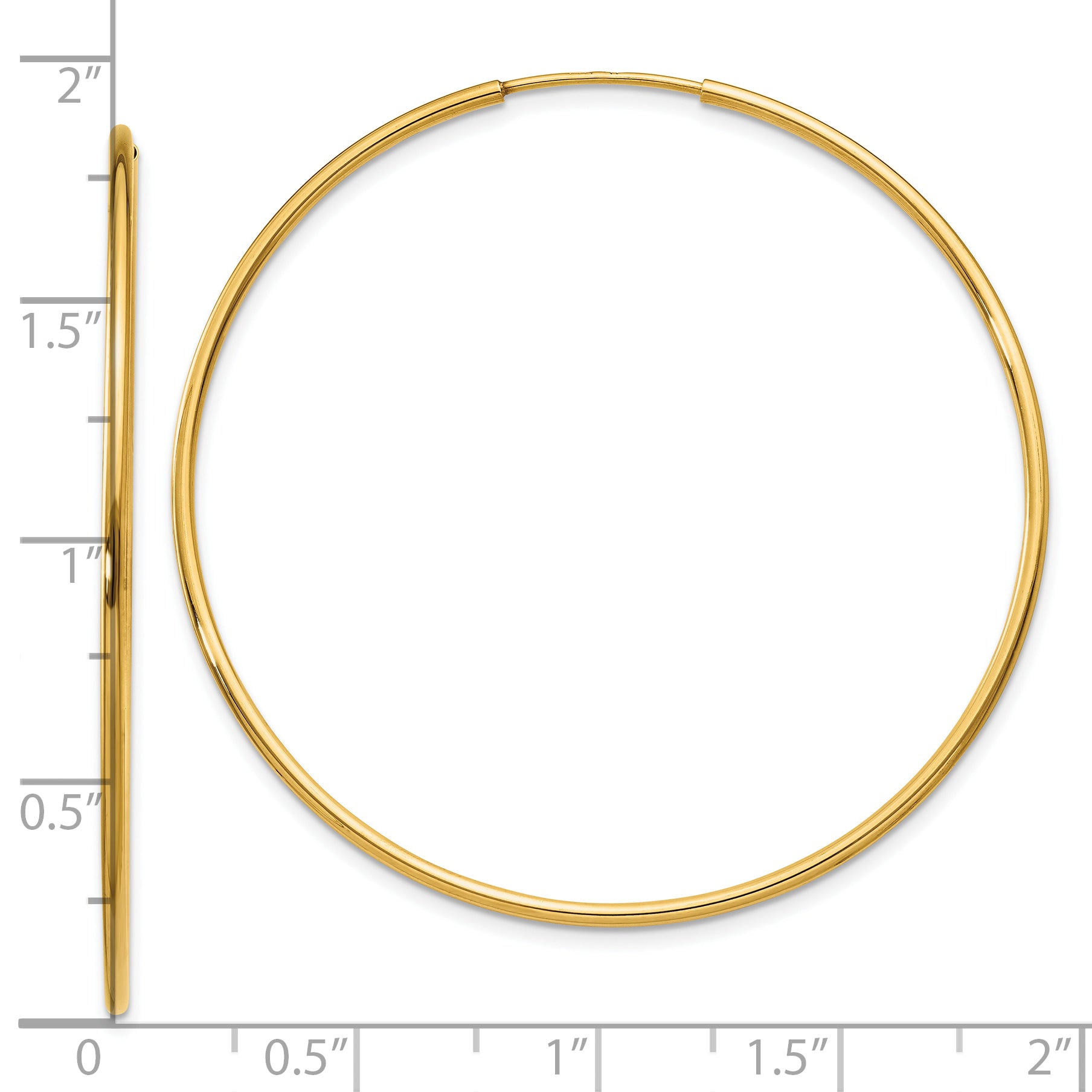 14k 1.00mm Endless Hoop Earring