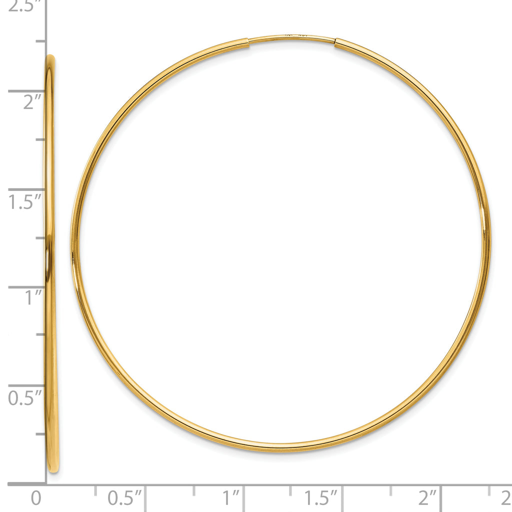 14k 1.00mm Endless Hoop Earring
