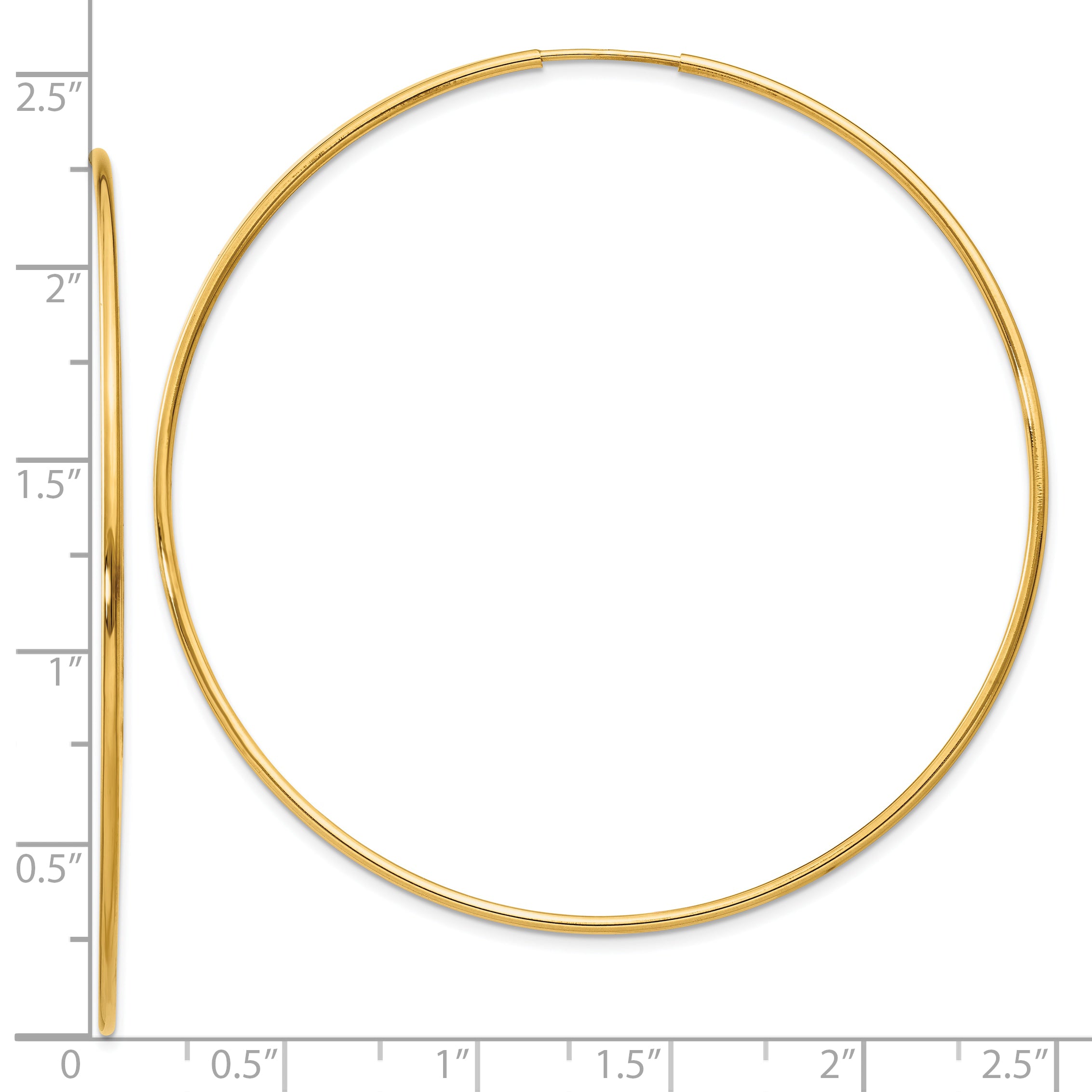 14k 1.00mm Endless Hoop Earring