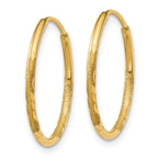 14k 1.20mm Diamond-cut Endless Hoop Earring