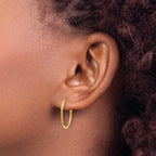 14k 1.20mm Diamond-cut Endless Hoop Earring