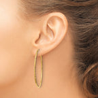 14k 1.25mm Diamond-cut Endless Hoop Earring