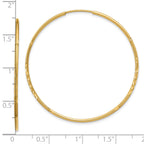 14k 1.25mm Diamond-cut Endless Hoop Earring