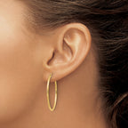14k 1.2mm Polished Round Endless Hoop Earrings
