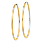 14k 1.2mm Polished Round Endless Hoop Earrings