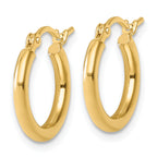 14k Polished 2x15mm Polished Hoop Earrings