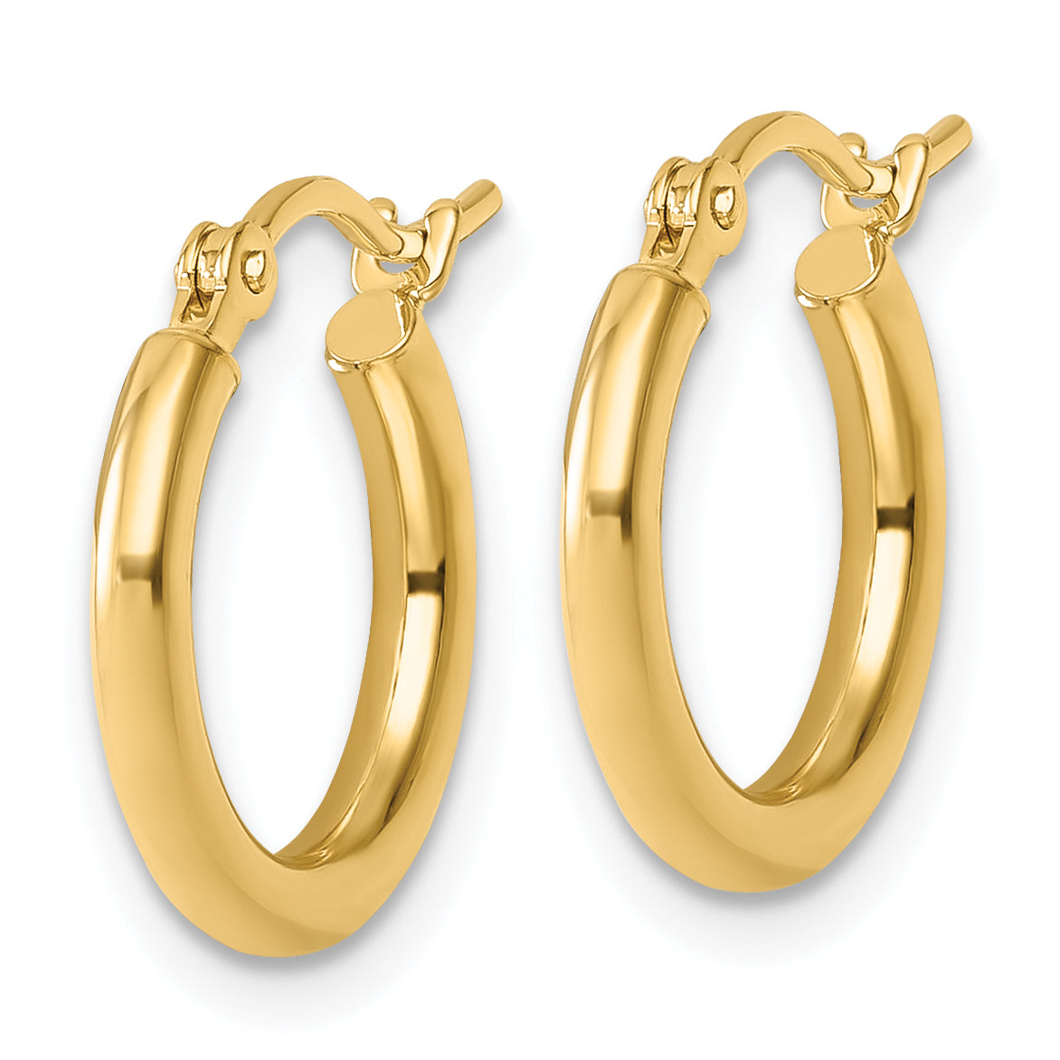 14k Polished 2x15mm Polished Hoop Earrings