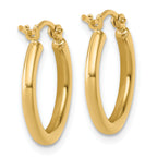 14k Polished 2x17.5mm Polished Hoop Earrings