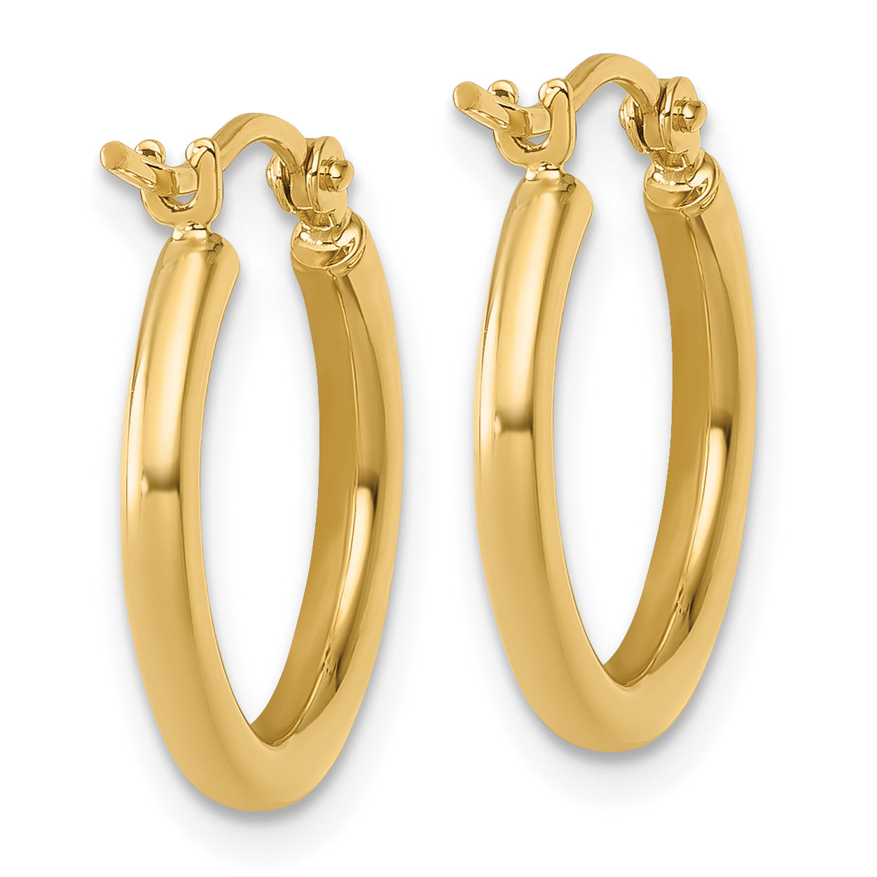 14k Polished 2x17.5mm Polished Hoop Earrings