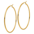 14k Polished 2x60mm Polished Hoop Earrings