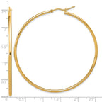 14k Polished 2x60mm Polished Hoop Earrings