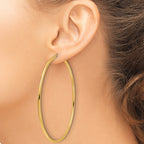 14k Polished 2x65mm Polished Hoop Earrings